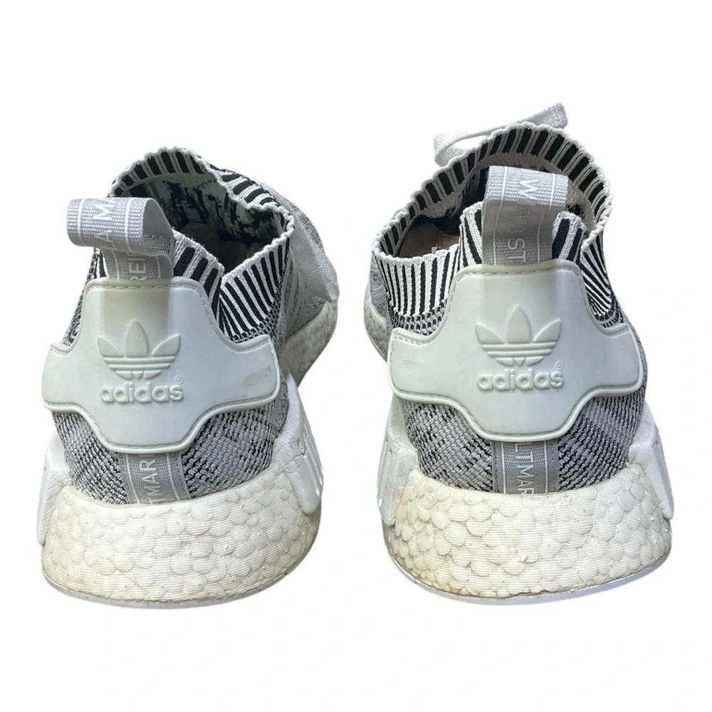 ⚪ Adidas NMD_R1 Primeknit Zebra Men’s Size 12 |‎ White Black Boost Sneakers